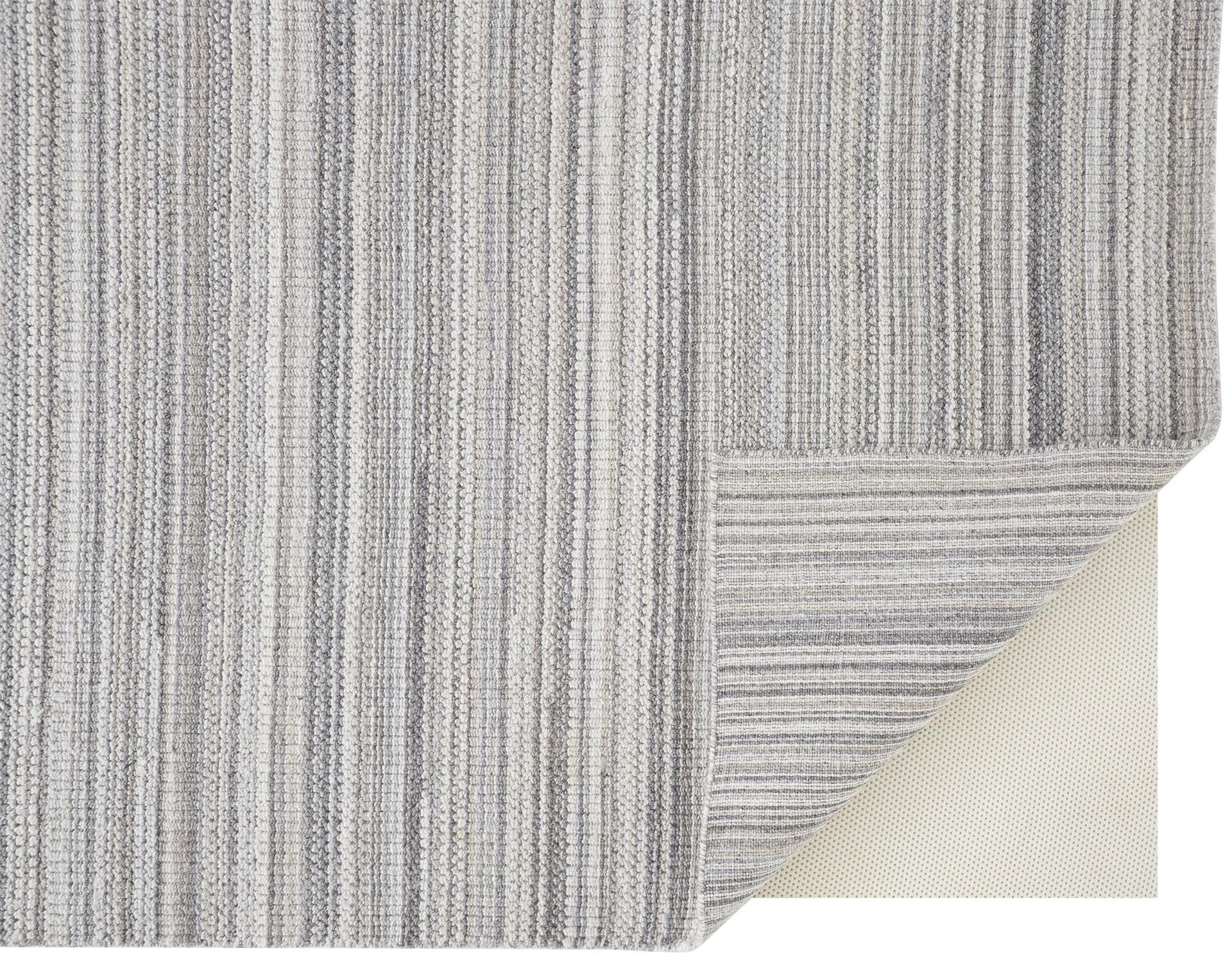8' X 10' Taupe And Gray Wool Hand Woven Area Rug