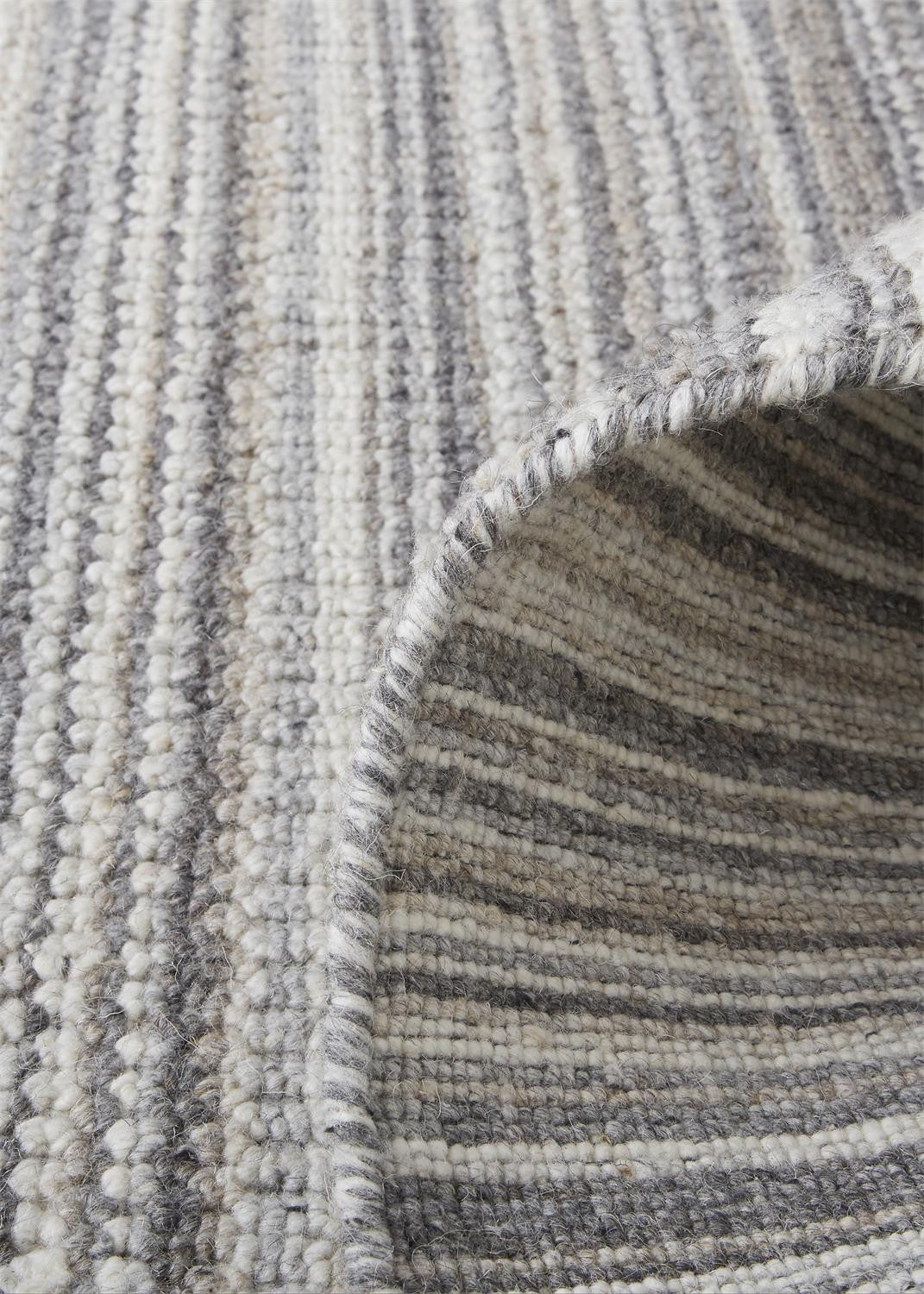 8' X 10' Taupe And Gray Wool Hand Woven Area Rug