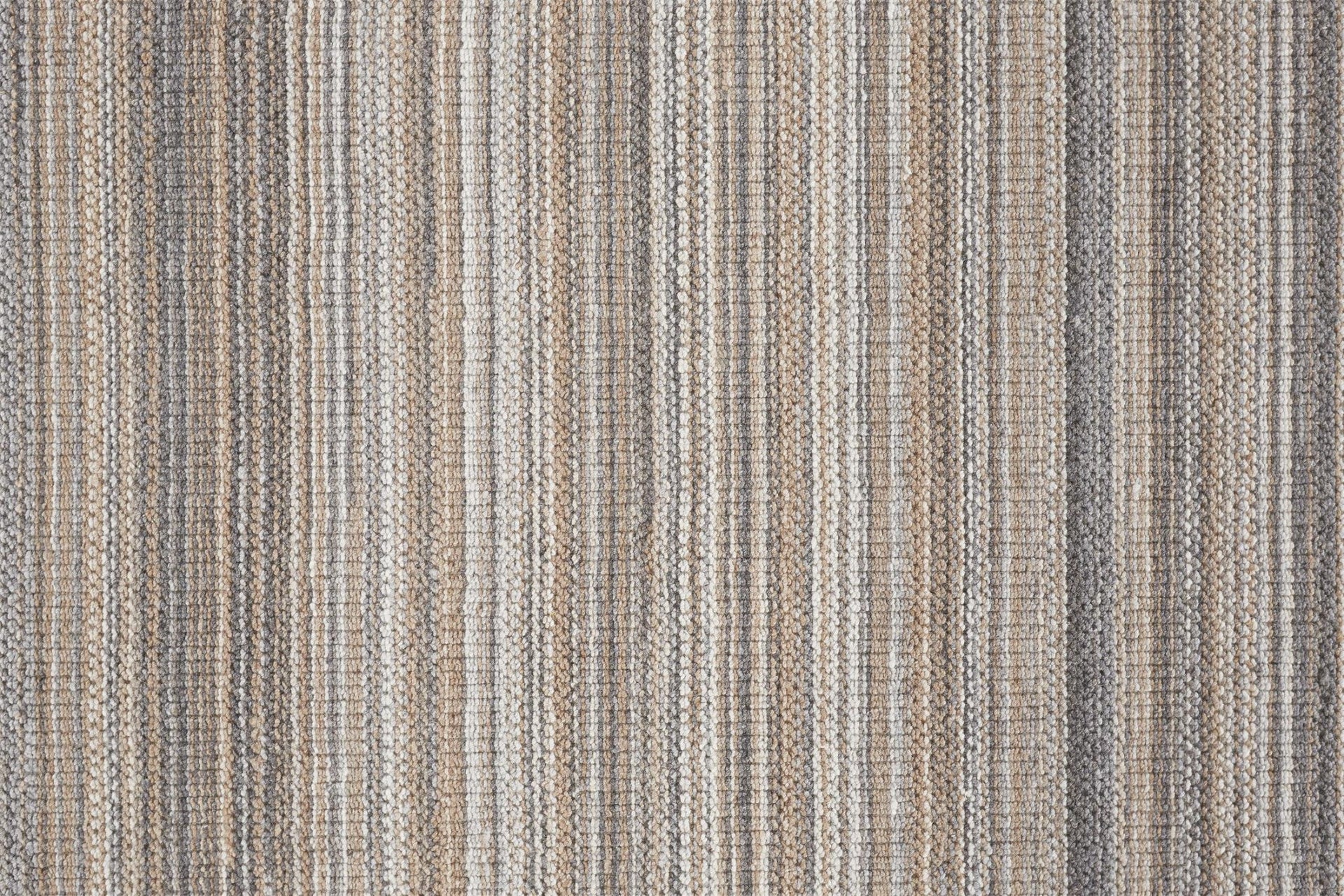 8' X 10' Taupe And Gray Wool Hand Woven Area Rug