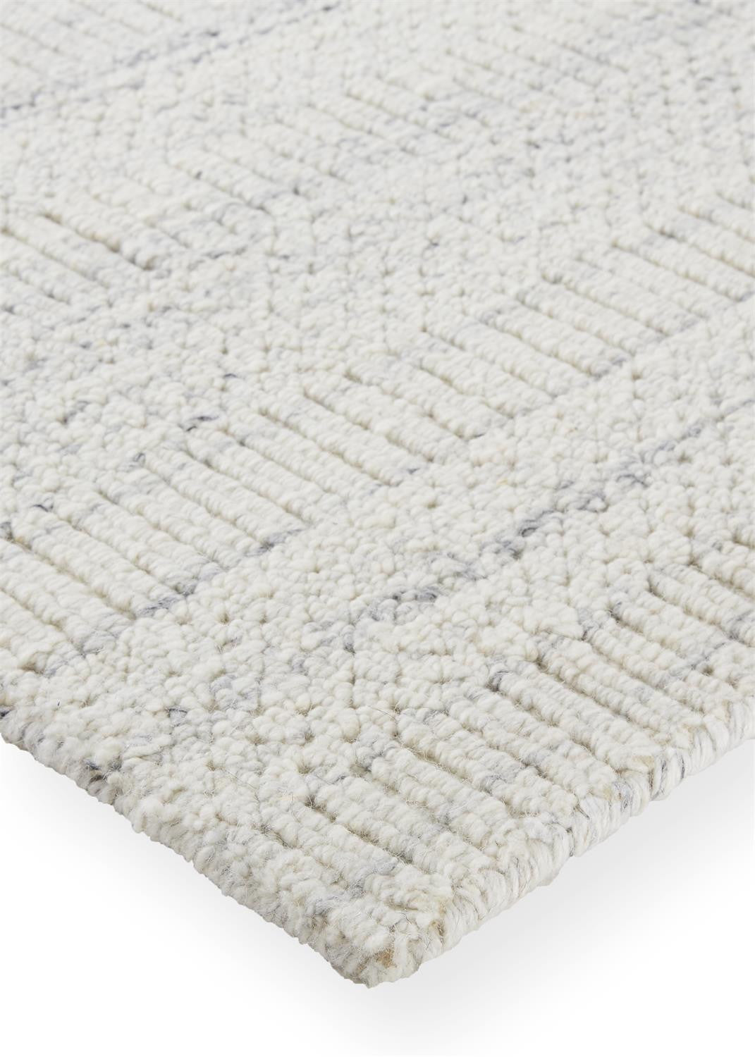 8' X 10' Taupe And Gray Wool Hand Woven Area Rug