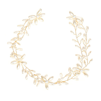 Handmade pearl twisted bead headwear wedding dress bride's hair accessories