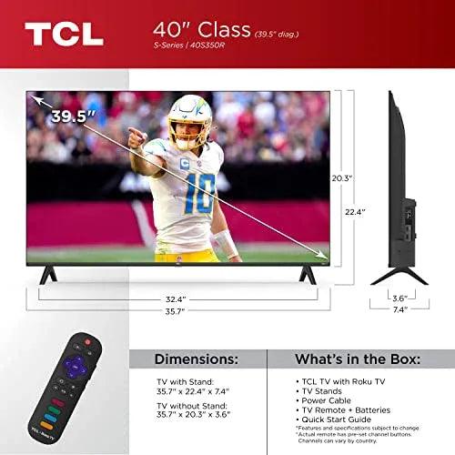 TCL 40-Inch 1080p LED Smart TV with Roku TV - Compatible with Alexa, Google Assistant, and Apple HomeKit - Gifts for You 'n Me