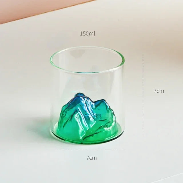 Small Transparent Glass Coffee Cup Mountain Glass Whisky Heat Resistant Tea Drink Milk Juice Cup Cups Drinking Glasses