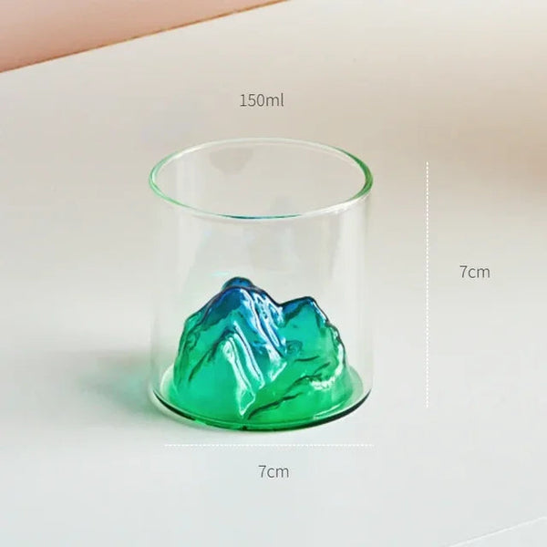 Small Transparent Glass Coffee Cup Mountain Glass Whisky Heat Resistant Tea Drink Milk Juice Cup Cups Drinking Glasses