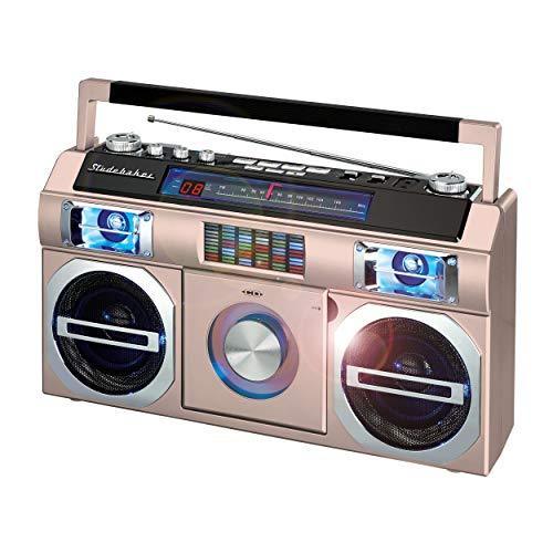 Studebaker 80's Retro Street Bluetooth Boombox with Radio, CD Player - Gifts for You 'n Me