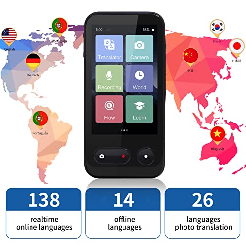 Instant Two-Way 138 LANGUAGE TRANSLATOR with SIM, Bluetooth & WiFi