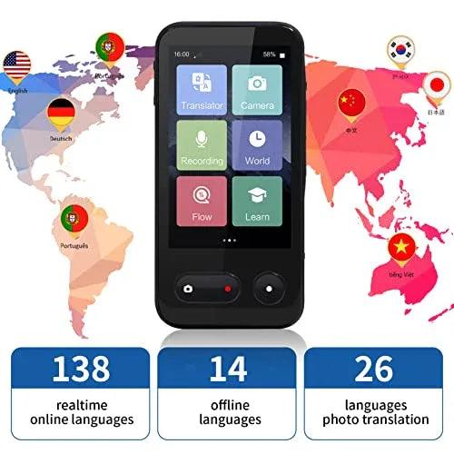 Instant Two-Way 138 LANGUAGE TRANSLATOR with SIM, Bluetooth & WiFi - Gifts for You 'n Me