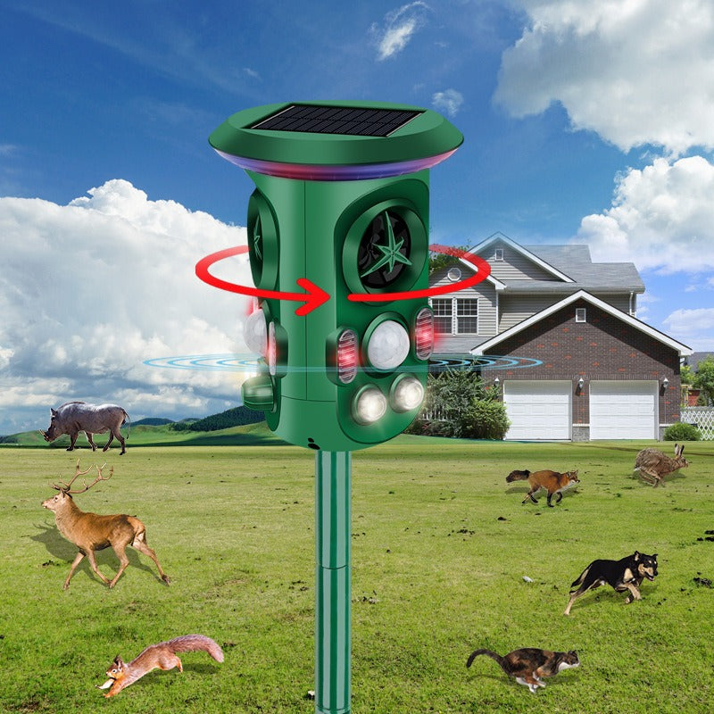 360° Solar Animal Repeller Animal Alarm Intelligent Sensor Cat and Dog Repeller V.I.P Digital Presence