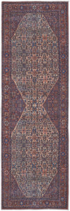 10' X 14' Ivory and Blue Floral Power Loom Area Rug