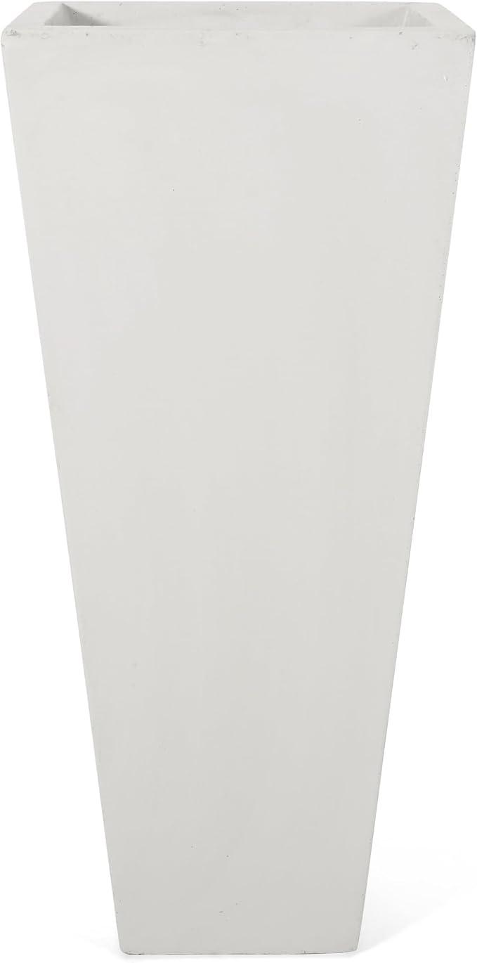Christopher Knight Home Jorine Tapered Planter, Cast Stone Plant Pot, Lightweight Concrete Urban Planter, Standing Urn, Patio Garden Pot for Entryway Poolside, No Assembly Needed, 13