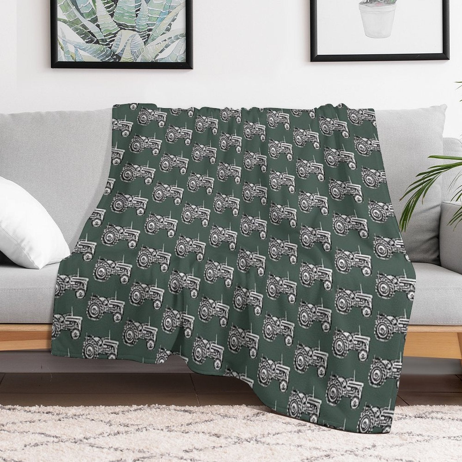 Vintage Old Massey Fergison Tractor Comfort Throw Blanket