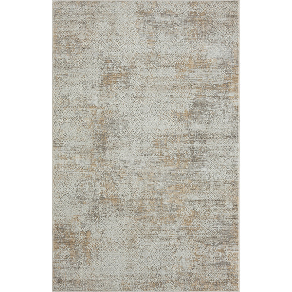 2' X 8' Gray Damask Distressed Runner Rug