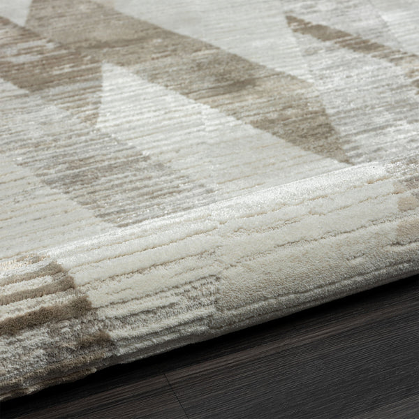 2' X 8' Gray Geometric Runner Rug