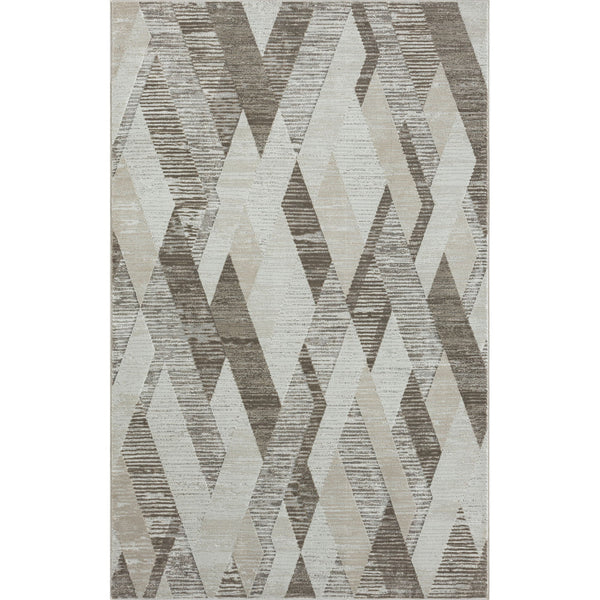2' X 8' Gray Geometric Runner Rug