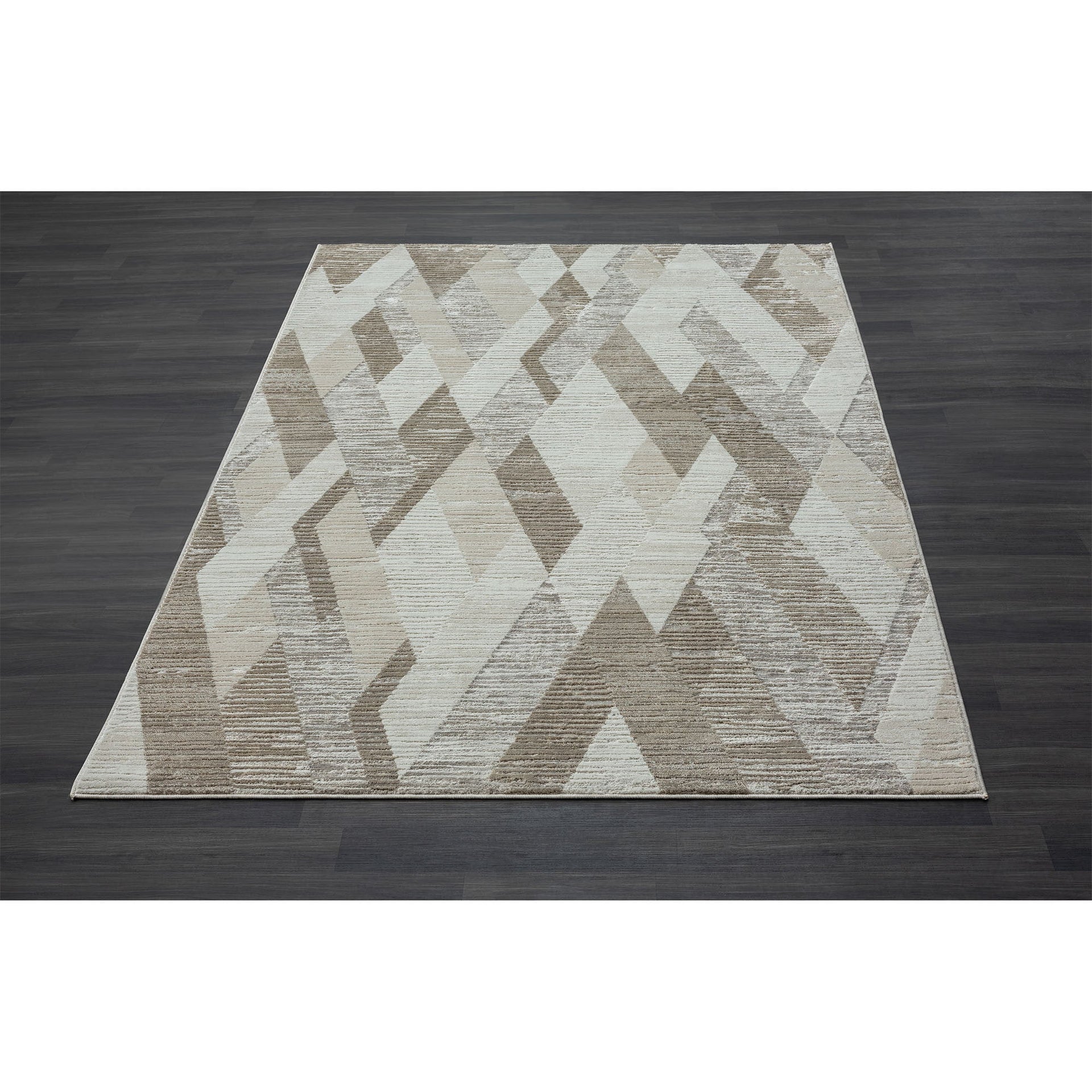2' X 8' Gray Geometric Runner Rug