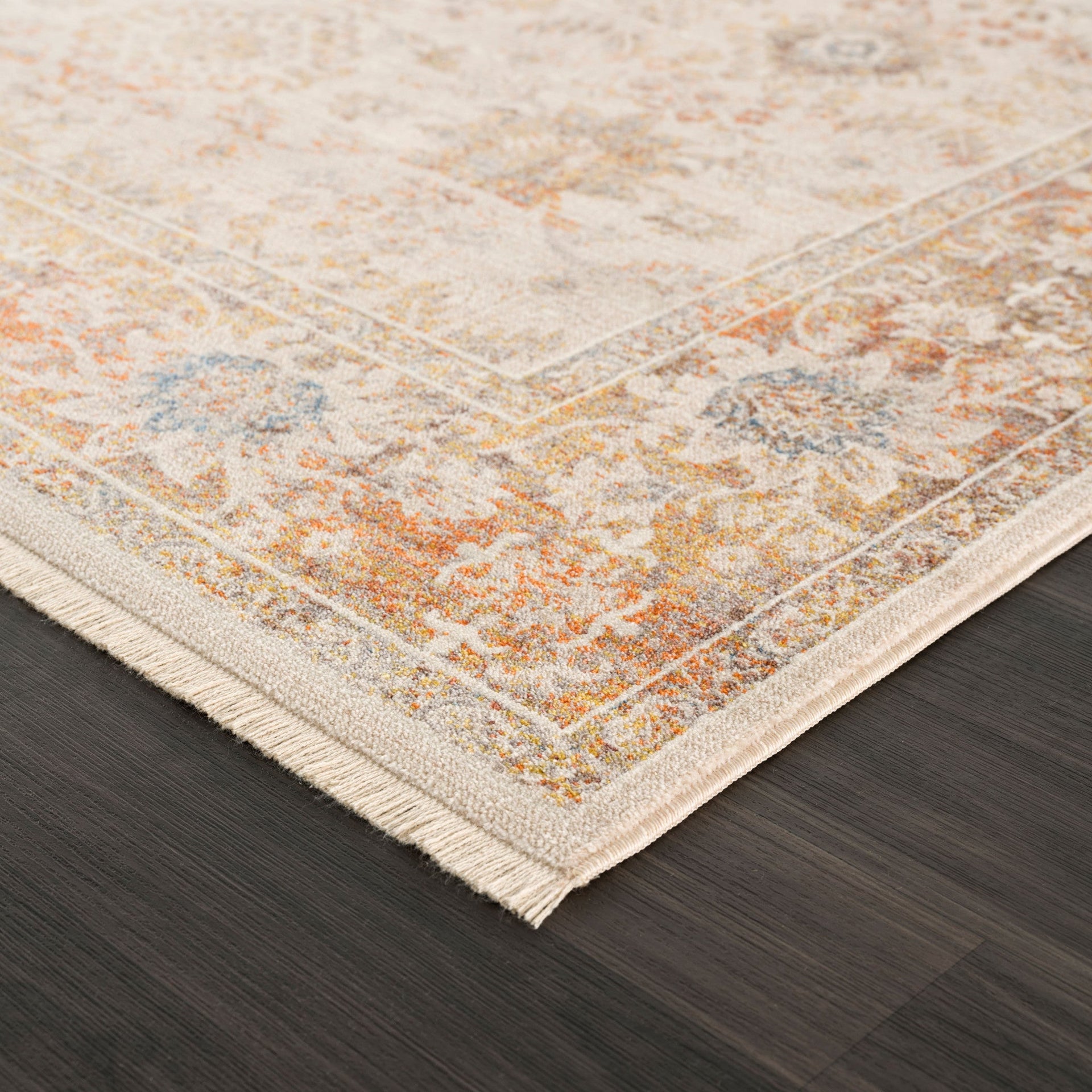 2' X 6' Ivory Oriental Runner Rug