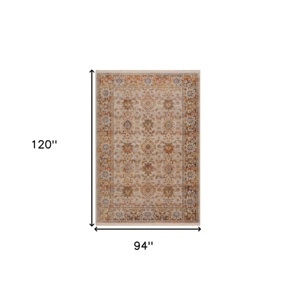 2' X 6' Ivory Oriental Runner Rug