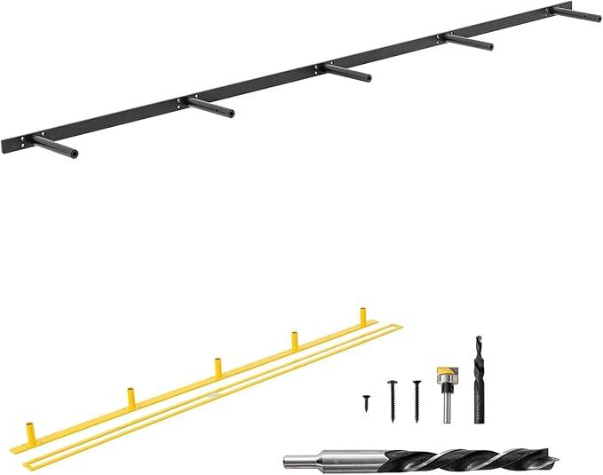 69'' Heavy-Duty Floating Shelf Bracket, Hidden Shelf Bracket for Fireplace and Shelves, if Installed on Studs, max-Load of 210 pounds, Hidden Bracket 69 inches, (with Premium Build kit)