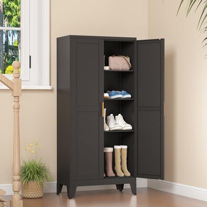 Black Metal Storage Cabinet, 48