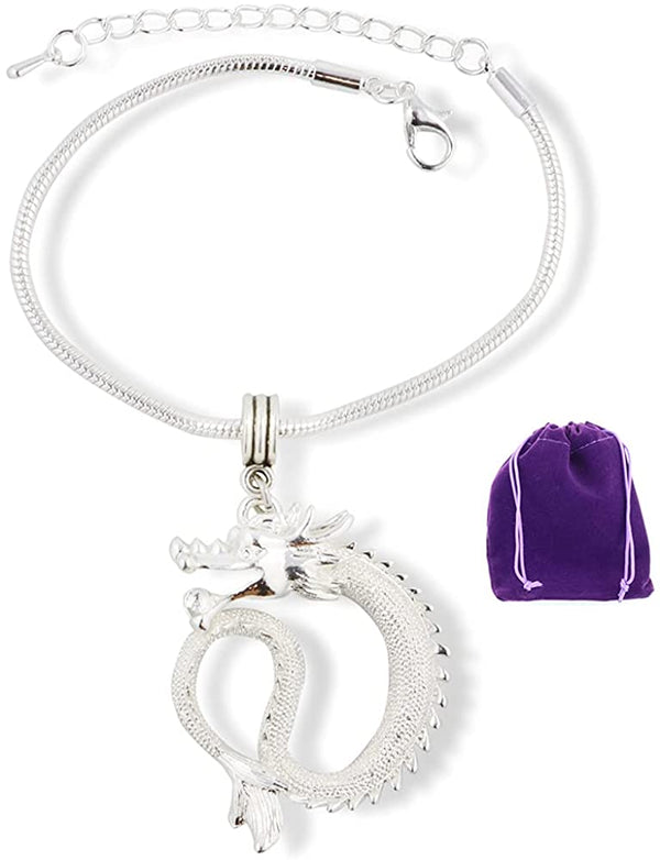 Serpent Dragon Snake Chain Charm Bracelet