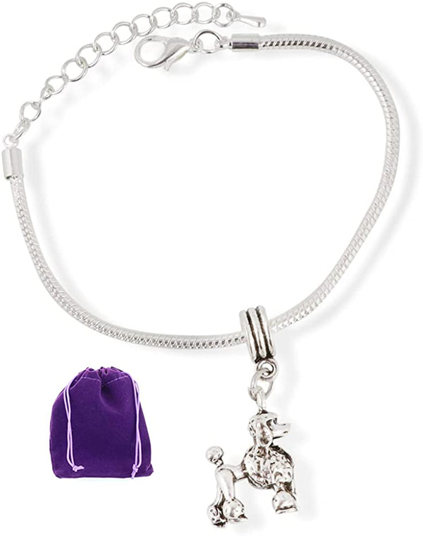 Poodle Bracelet | Jewelry Dog Snake Chain Charm Gift for Women and Men