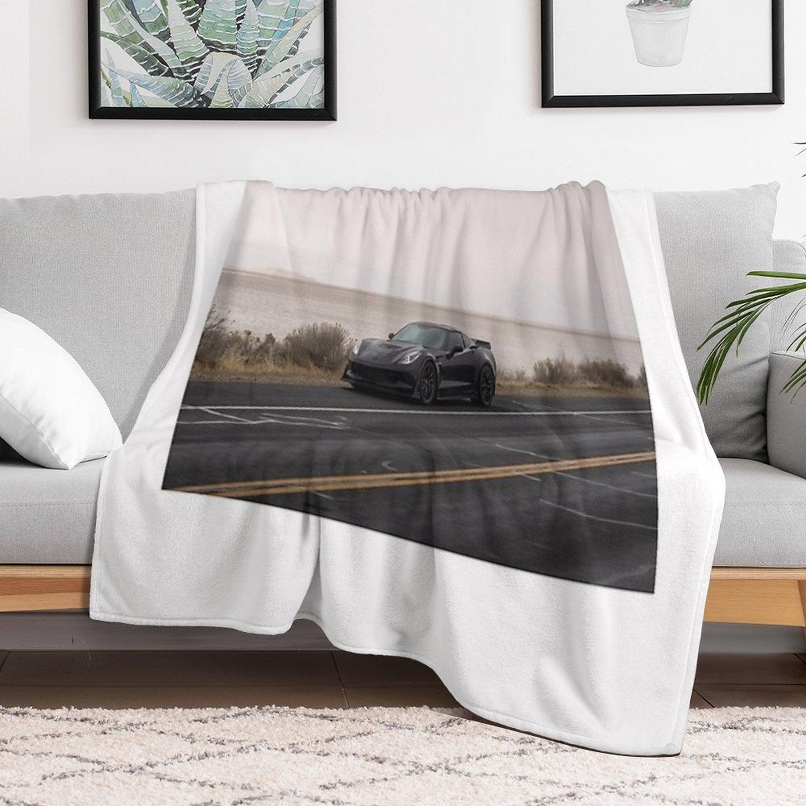 Corvette C7 Z06 Throw Blanket