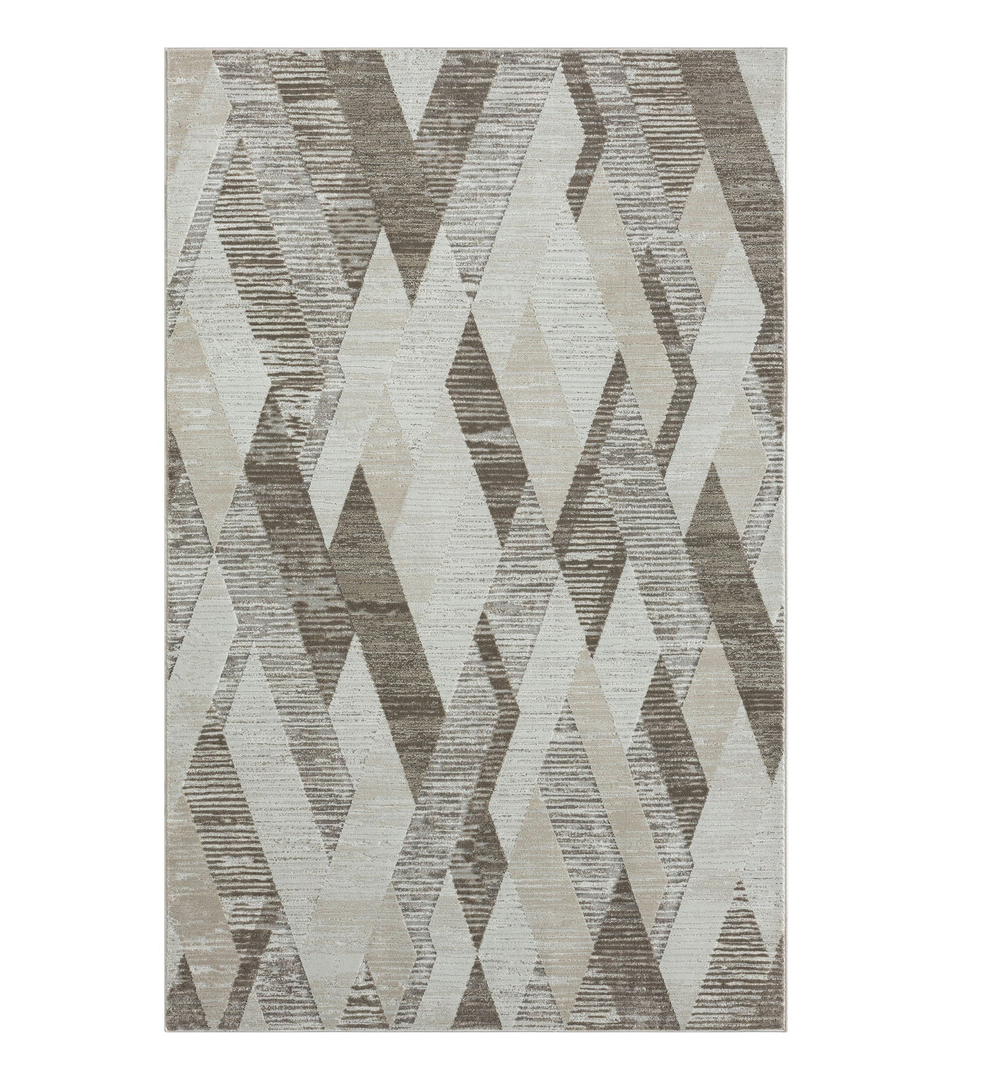 2' X 8' Gray Geometric Runner Rug