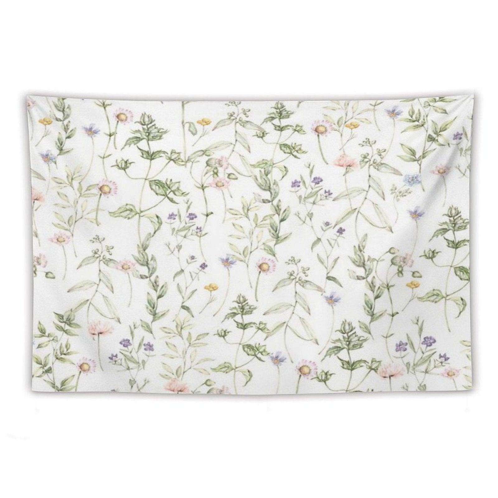 Pastel Vintage Flowers Tapestry