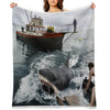 Jaws Photography Throw Blanket