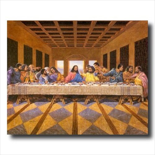 African American Religious Art – Black Last Supper 16x20 Framed Wall Picture