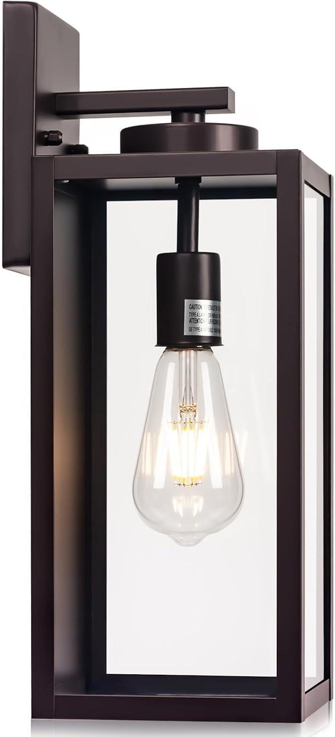 Oil-Rubbed Bronze Outdoor Wall Light Fixture, Large 16