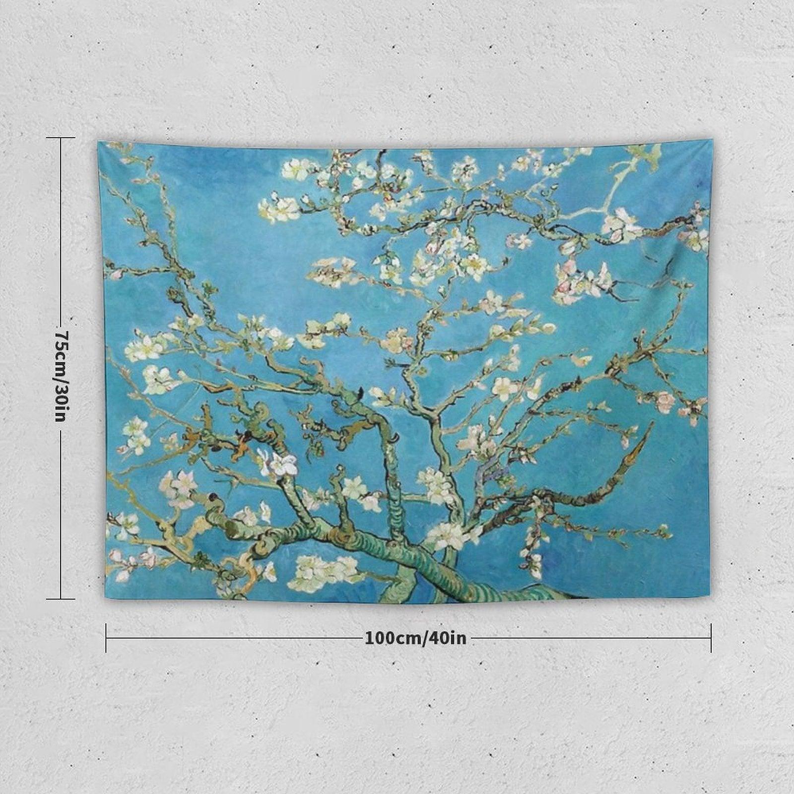 1890-Vincent Van Gogh-Almond Blossom-73.5x92 Tapestry