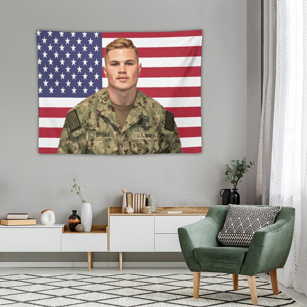 Zach Singer Bryan American Flag Tapestry BionZax