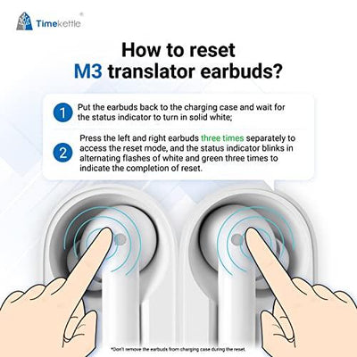 Timekettle M3 Language Translator Earbuds, Two-Way Translator Device with APP for 40 Languages, Offline Translator