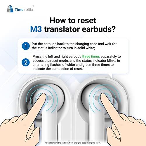 Timekettle M3 Language Translator Earbuds, Two-Way Translator Device with APP for 40 Languages, Offline Translator