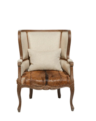 Darcy Hair on Hide Curvy Wing Chair