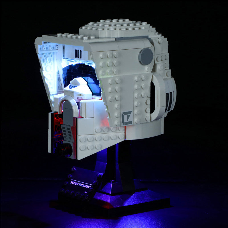YEABRICKS is compatible with LEGO Star Wars 75305 Scout Helmet LED Lighting Building Blocks Assembly Lights