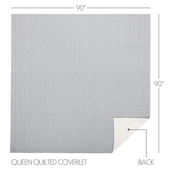 Sawyer Mill Blue Ticking Stripe  Quilt Coverlet - Gifts for You 'n Me