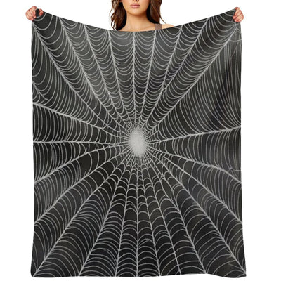 Spider Web Halloween Wrinkle-free Throw Blanket