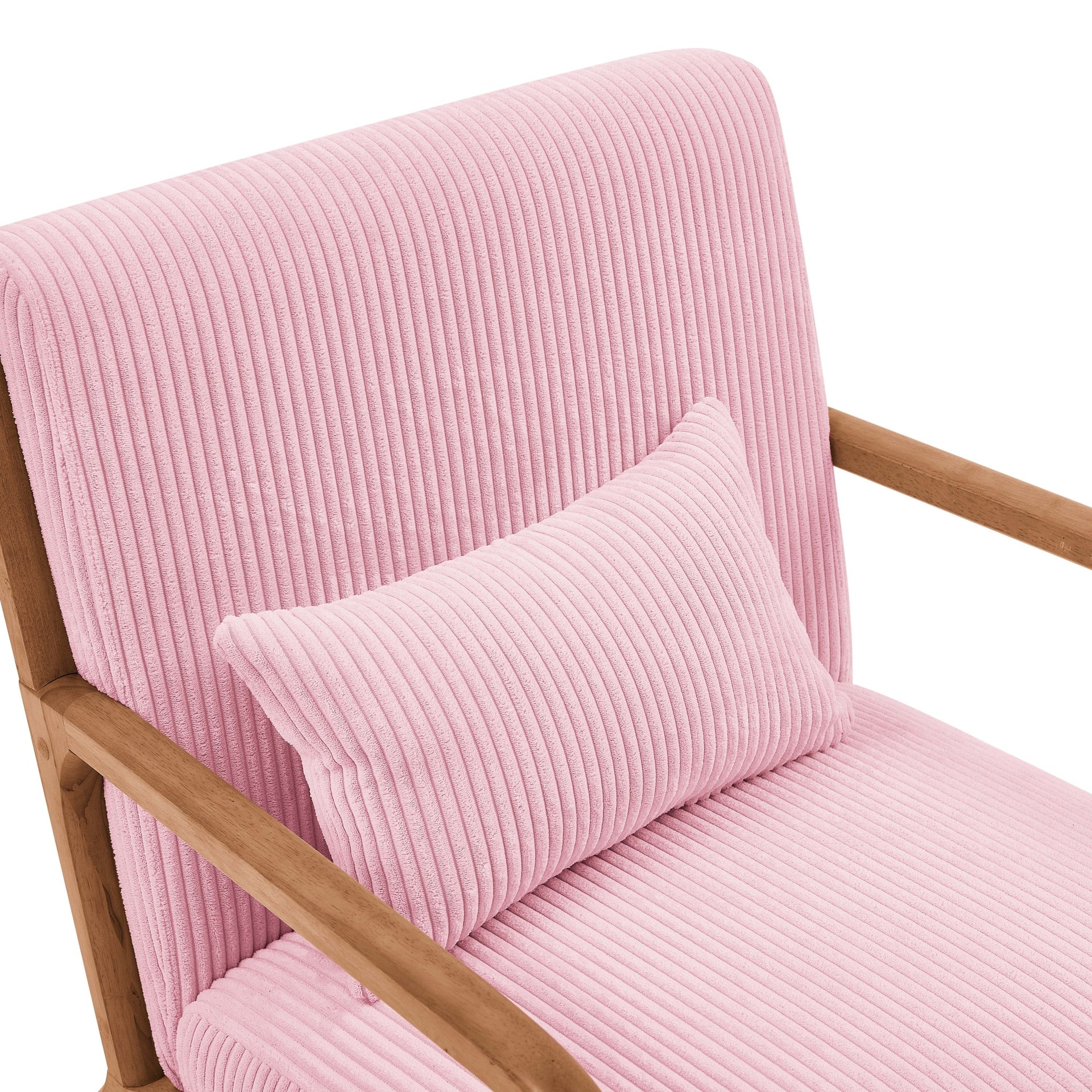 Wooden Lounge Chair Pink