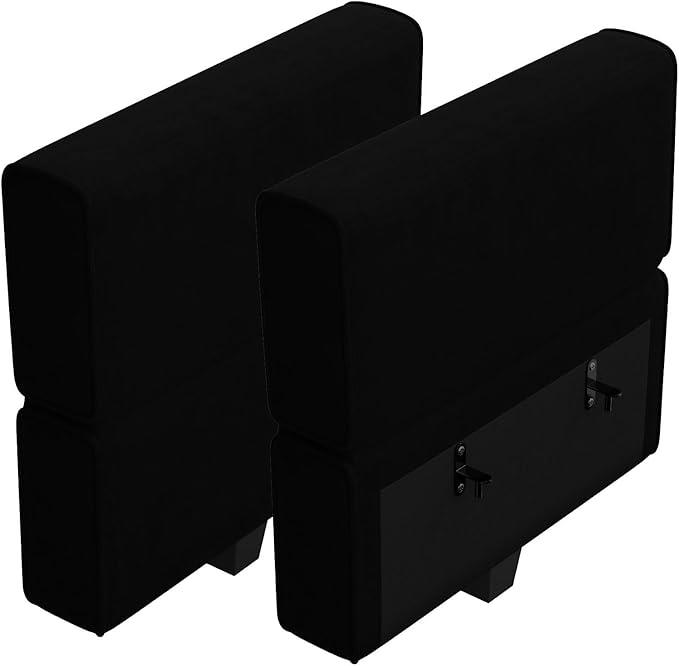 Belffin Modular Sofa Armrest Backrest Module for Modular Sectional Sofa Couch Side Armrest, Backrest Velvet Black