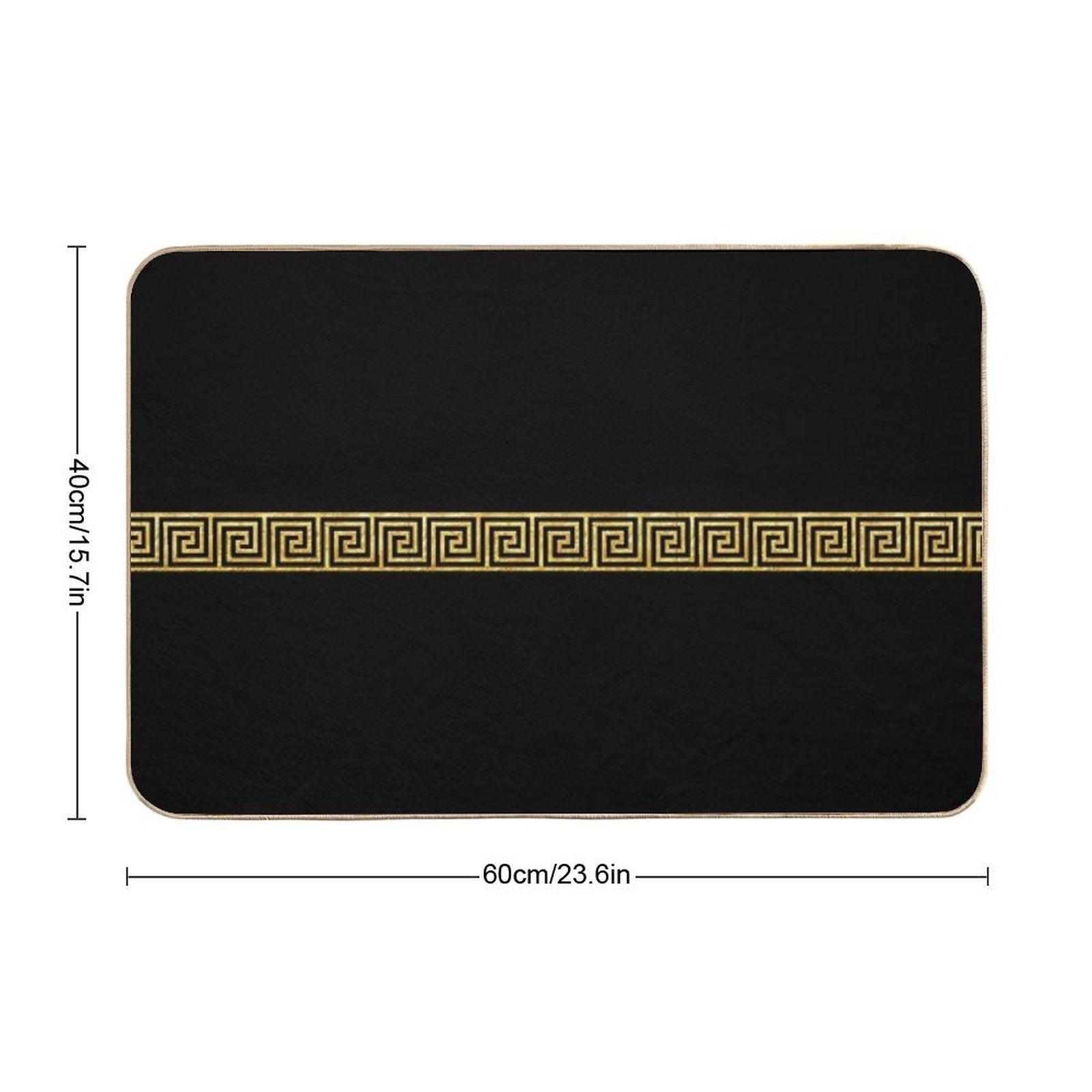 Gold Greek Key Bath Mat