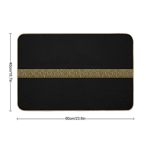 Gold Greek Key Bath Mat