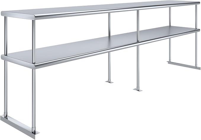 AmGood Double OverShelf Stainless Steel NSF - Many (96