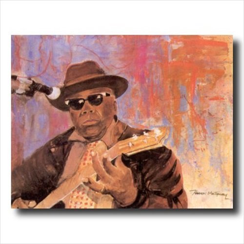 John Hooker Guitar Art - African American Music Wall Decor 16x20 Vivid Print