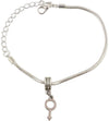 Male Symbol Snake Chain Charm Bracelet