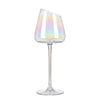 Slanted Iridescent Wine Glass, Single 15.8oz 9.84in Clear Glass