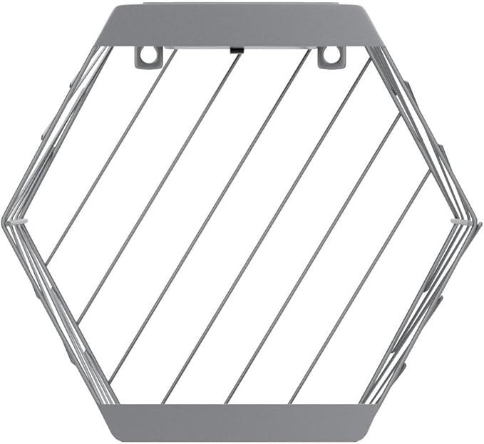 Grand patio Outdoor Leiden LED Solar Hexagon Wall Sconce Planter, with Dusk to Dawn Sensor Decor Wall Lighting for Garage Doorway Patio Yard, Cement Grey (L-Linear)