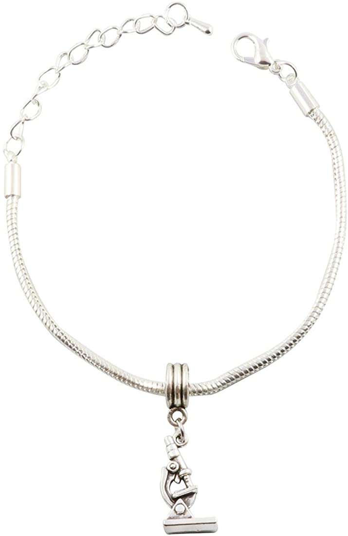 Emerald Park Jewelry Microscope Bracelet | Snake Chain Charm Bracelet