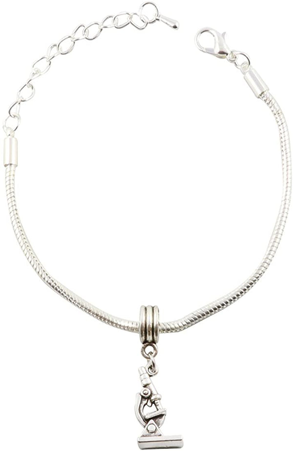 Emerald Park Jewelry Microscope Bracelet | Snake Chain Charm Bracelet